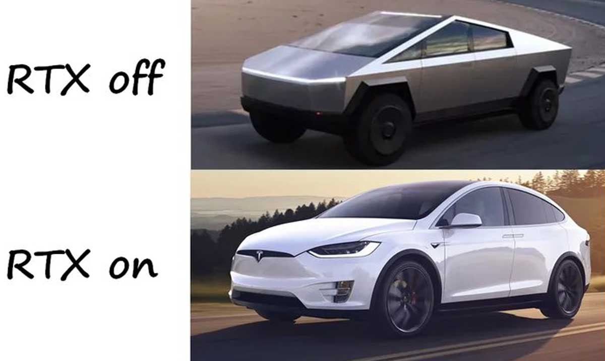 cybertruck meme RTX On RTX OFF