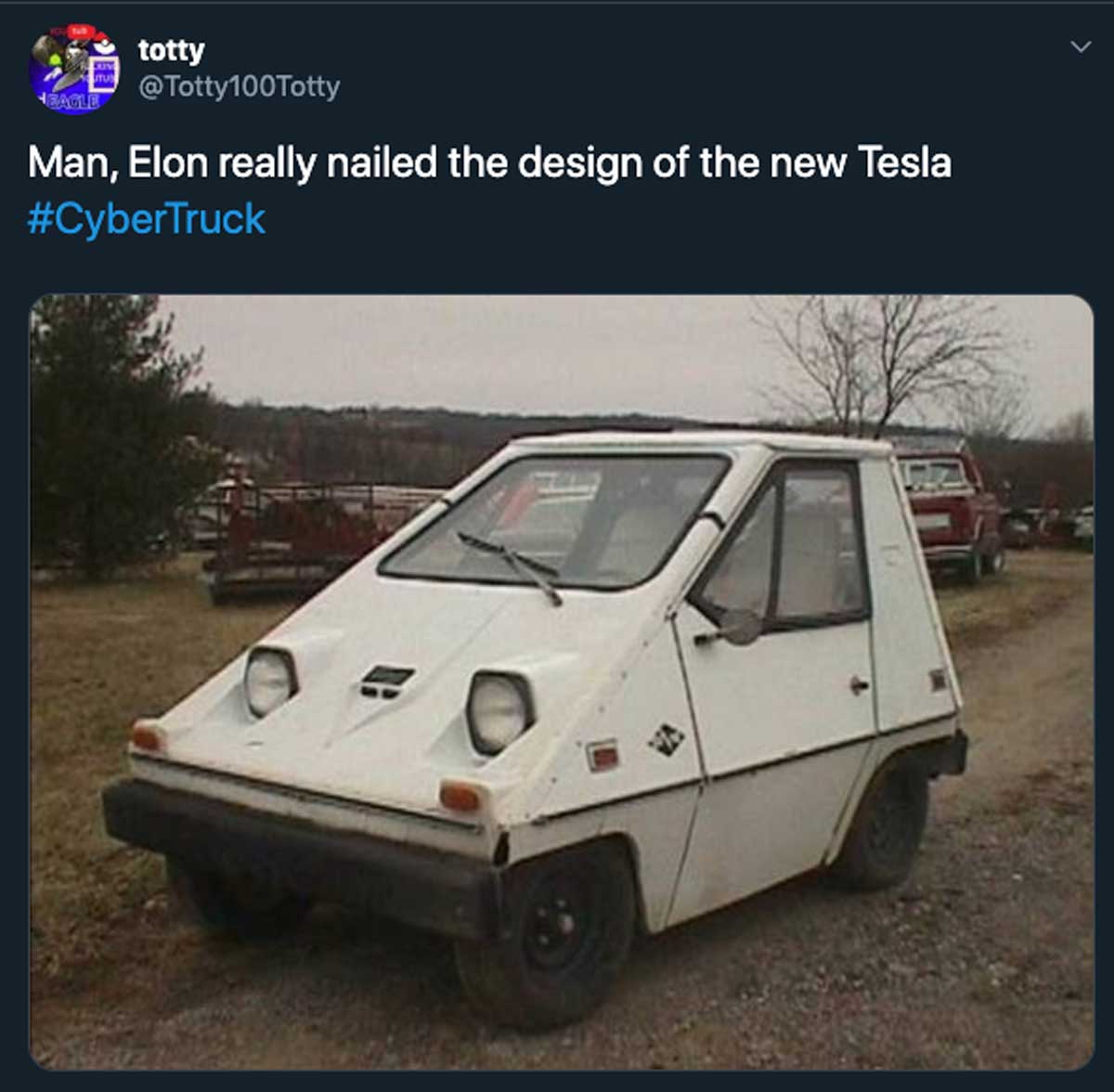 cybertruck meme old prototype car