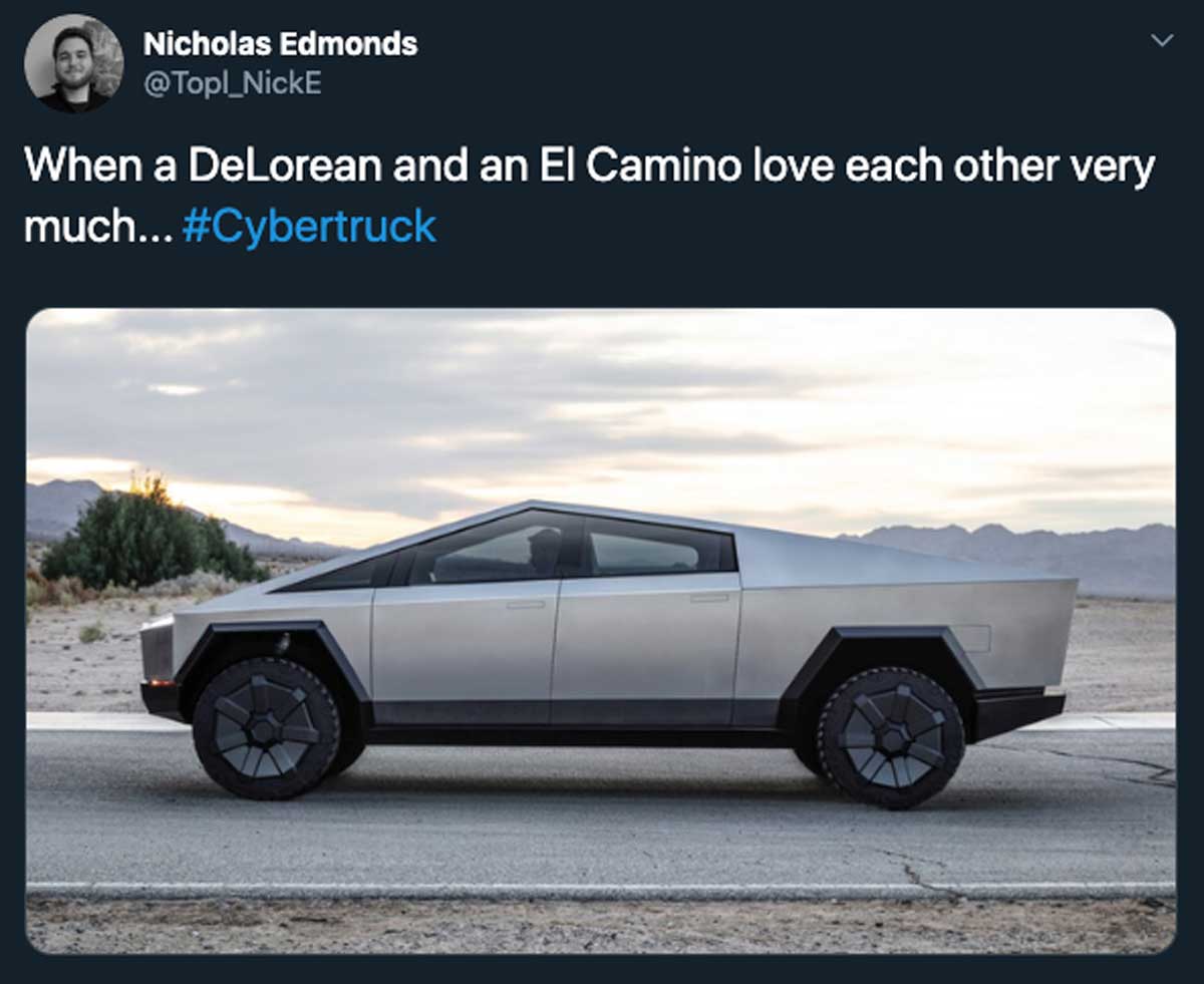 when an el camino and a delorean love each other very much